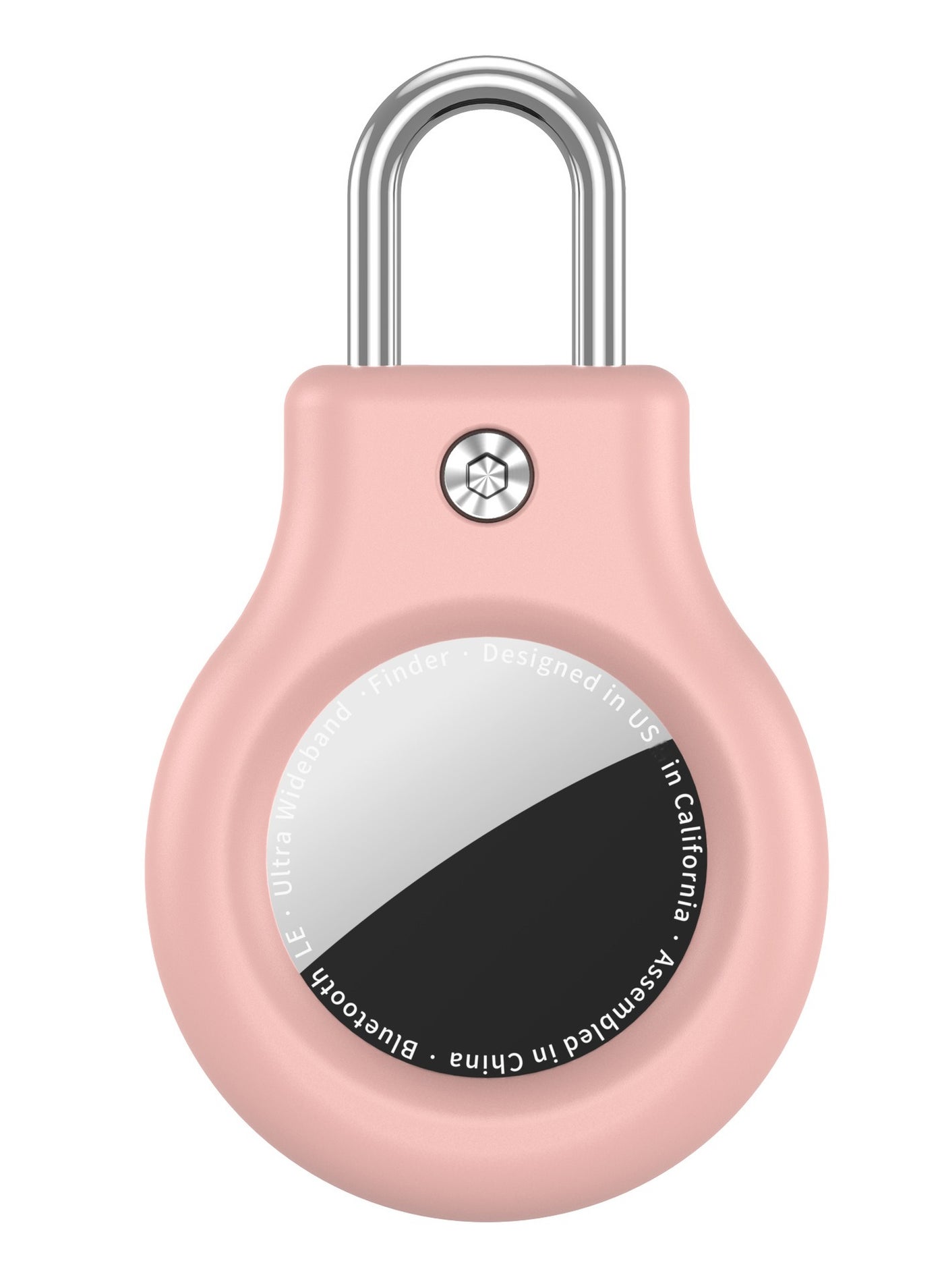 Apple AirTag Holder Keychain Secure Lock GPS tracker Dual-Sided Open Protective Cover smart Anti-Lost air tag case Waterproof Shockproof Silicone Tracking device Case with Key Ring for Keys Bag key ch